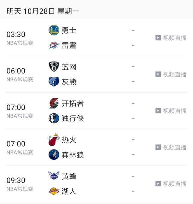 nba最新转播时间表（NBA正式开放29队都有直播）(2)