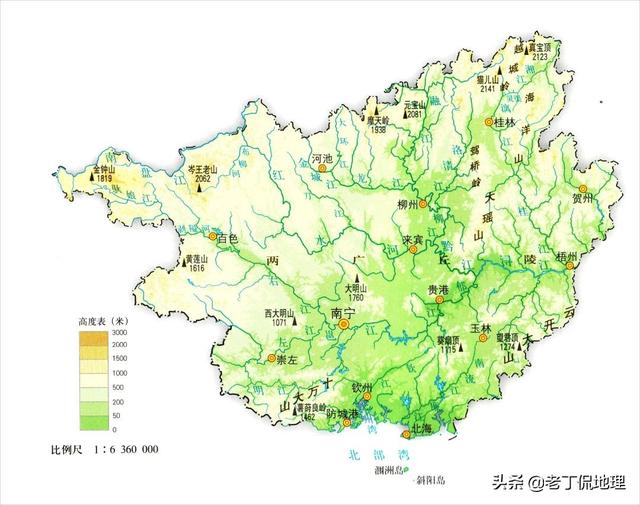 一看就懂的立体全国地形图（收藏漂亮简洁的省区地形地势高清地图）(21)