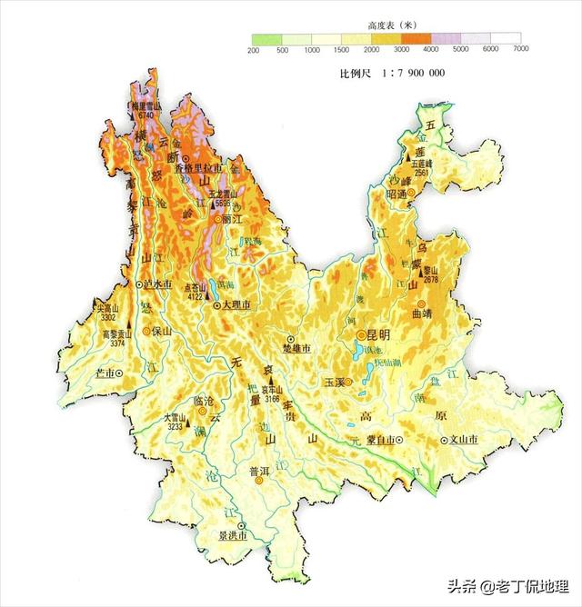 一看就懂的立体全国地形图（收藏漂亮简洁的省区地形地势高清地图）(26)