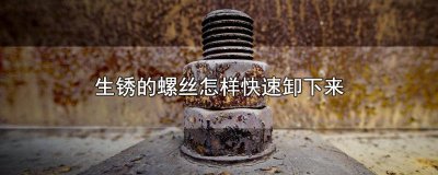 ​生锈的螺丝怎样快速卸下来视频 生锈的螺丝怎样快速卸下来图解