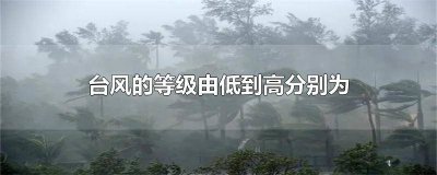 ​台风等级由低到高是 台风等级由低到高分别为什么