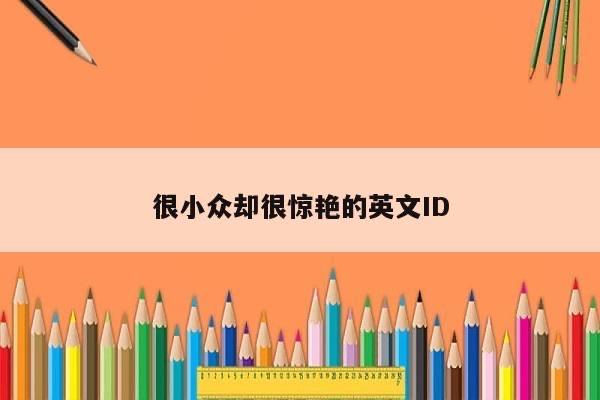 生活很小众却很惊艳的英文ID  1