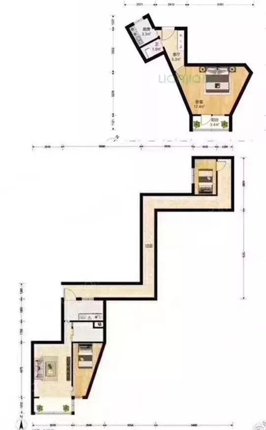 上海奇葩户型刷屏！家里居然长得像跑道……